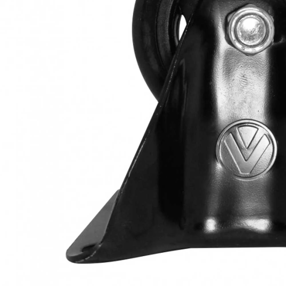 Rodízio de PVC Preto 3 pol. Fixo A09430-F Ajax